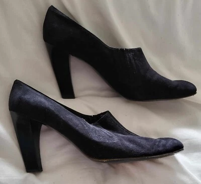 Zapatos Robert Clergerie Mujer Tacón de Corte - Reino Unido Talla 7 EU 41 Cuero Gamuza Negro Foto 1 de 4