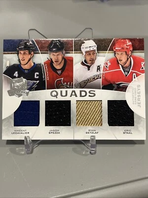 2008 The Cup Quads Jersey Card /10 Lecavalier, Spezza, Getzlaf, Staal CJ4-LSGS - Image 1 of 2