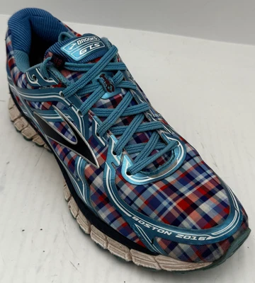 Женские кроссовки Brooks Adrenaline GTS 16 размер 9,5 клетчатые обувь для Бостонского марафона - Изображение 1 из 4