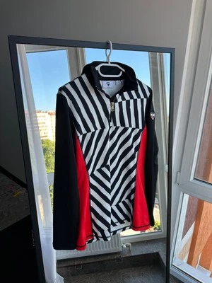 Rossignol Créateur Optical Oblics Ski Jacket Black White Red Geometric Z Sz L - Image 1 of 4