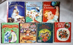 Lot of 7 Christmas Little Golden Books Mixed Titles - Free shipping - Picture 1 of 4