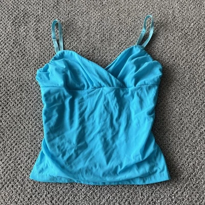 Necessary Objects Y2K Cami Tank Top. Teal. Mesh. Whimsigoth Medium - Image 1 of 4