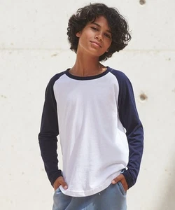 Camiseta de béisbol Skinnifit Minni SM271 unisex para niños manga larga 100 % algodón - Imagen 1 de 7