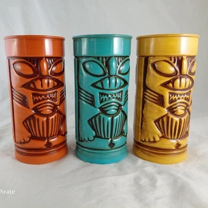 🗿Plastic Tiki Drinking Tumbler Cup HD Designs Color Choice - Picture 1 of 25