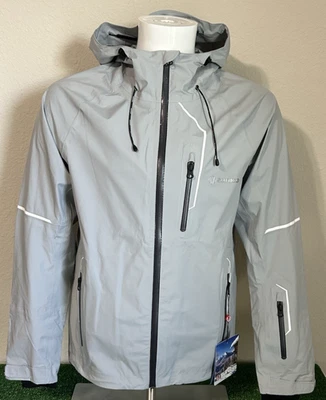 Chaqueta Impermeable Sunice Milo 3 Para Hombre Talla Pequeña Cremallera Completa Manga Larga Gris, Nueva Foto 1 de 4