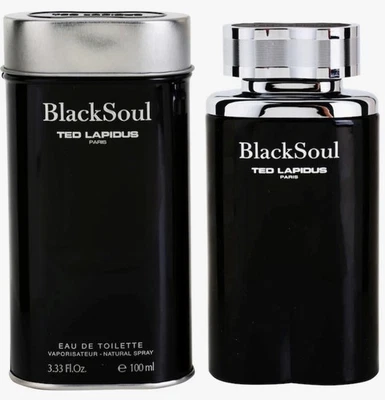 Ted Lapidus Black Soul Eau De Toilette Sweet Musky Woody Colonia Para Hombres 100 ML Foto 1 de 4