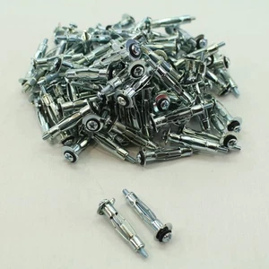 100 Metallics 1-5/8" Short Hollow Wall Anchors 1/8-1/2" Grip Range 1/8" Screw - Picture 1 of 4