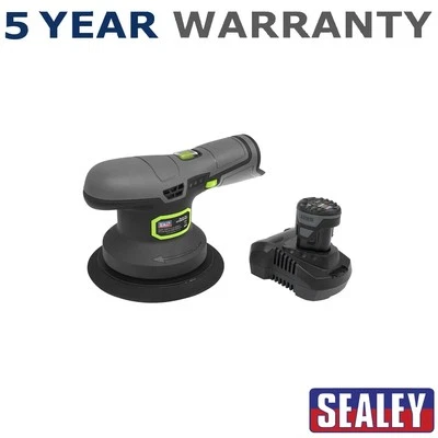 Sealey SV10.8 Series 150mm Cordless Dual Action Sander/Polisher Kit 10.8V 2Ah - Image 1 of 4