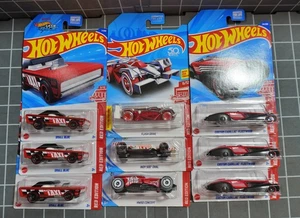 HOT WHEELS TARGET RED EDITION LOT OF 9 SMALL BLOC FLEETWOOD HW50 Indy Flash Drv - Picture 1 of 7