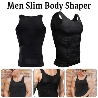 TRIMMING SHOP Hombre Faja Reductora Barriga Chaleco Compresión Ropa Camiseta Interior S – XXL