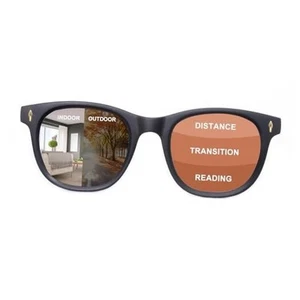 Photochromic Progressive Multifocus Reading Glasses Computer Eyeglasses - Picture 1 of 8