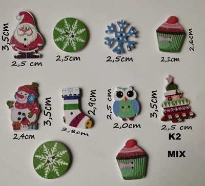 Holzknöpfe zum Nähen, Basteln, Verzieren.   MIX Set - Bild 1 von 3