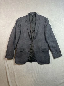 JOS A BANK Traveler Wool Sport Coat Suit Jacket Blazer 40 L Slim Fit Gray Plaid - Picture 1 of 8