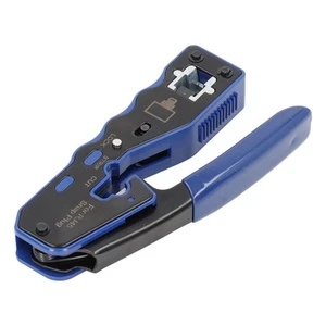 Network Cable Pliers Wire Stripper Cutting Crimping Tool W/ 10PCS Crystal Head✈ - Afbeelding 1 van 24