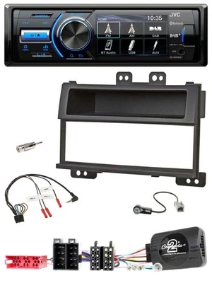 JVC Bluetooth Lenkrad USB DAB Autoradio für Hyundai i20 ISO 2009-11 schwarz - Bild 1 von 4