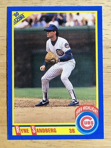 1990 Score #561A Ryne Sandberg HL ERR/Position on front listed as 3B - Picture 1 of 2