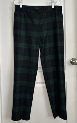 Talbots 10 NWT $119 Blackwatch Tartan Plaid Pants Classic Wool Blend Old Money - Image 1 of 4