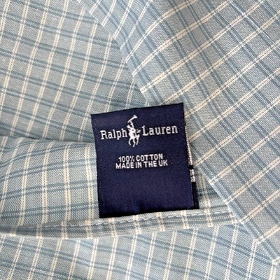 RALPH LAUREN Light Blue Baby Check Duvet Cover & Large Square Pillow Sham - Image 1 of 4