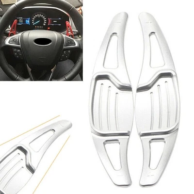 For Ford Mondeo Taurus Edge Silver Steering Wheel Shift paddle Shifter Extension - Image 1 of 4