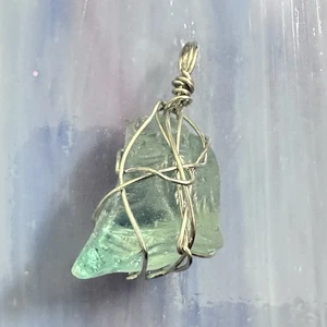 Pendant Necklace Colorful Beach Sea Glass Wire Wrapped Handmade 3035 P - Picture 1 of 6