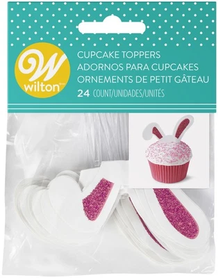 Toppers para cupcakes 24/paquete brillo oreja de conejo Foto 1 de 4