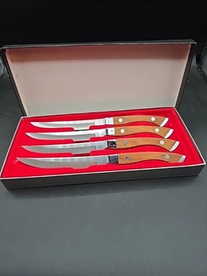 Juego de 4 cuchillos para carne CARVEL HALL 23026 acero inoxidable sin dentar EE. UU. NUEVOS EN CAJA Foto 1 de 4