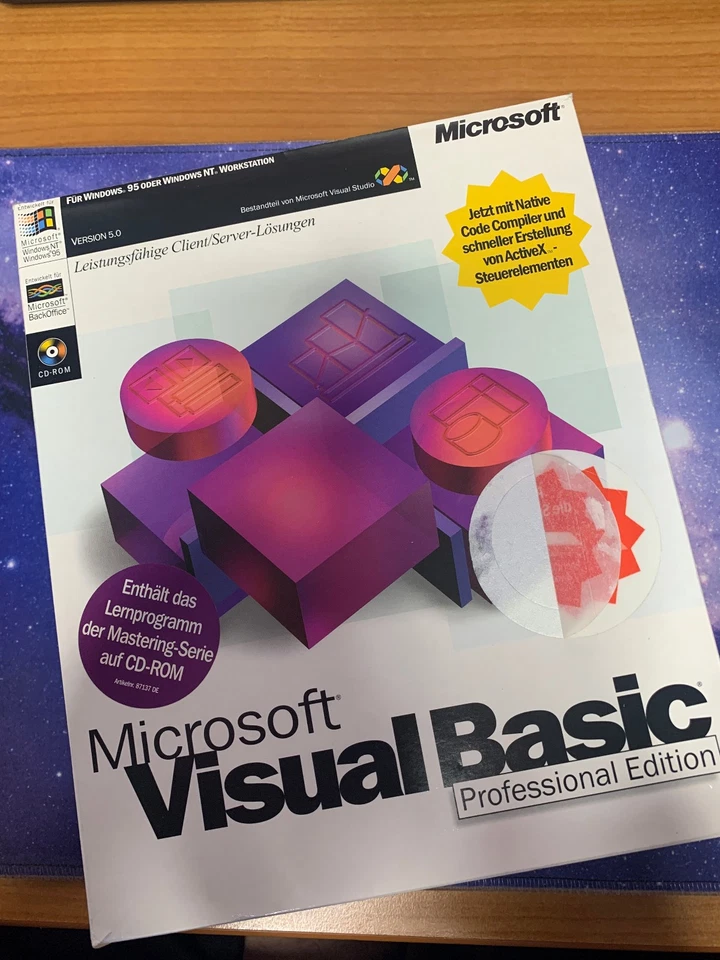Microsoft Visual Basic 5.0 Professional Edition Vollversion Deutsch inkl. Key - Bild 1 von 4