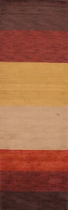 Eye-Catching Tribal Indian Gabbeh Wool 10 ft. Rug Runner for Hallway 3x10 ft - Picture 1 of 14