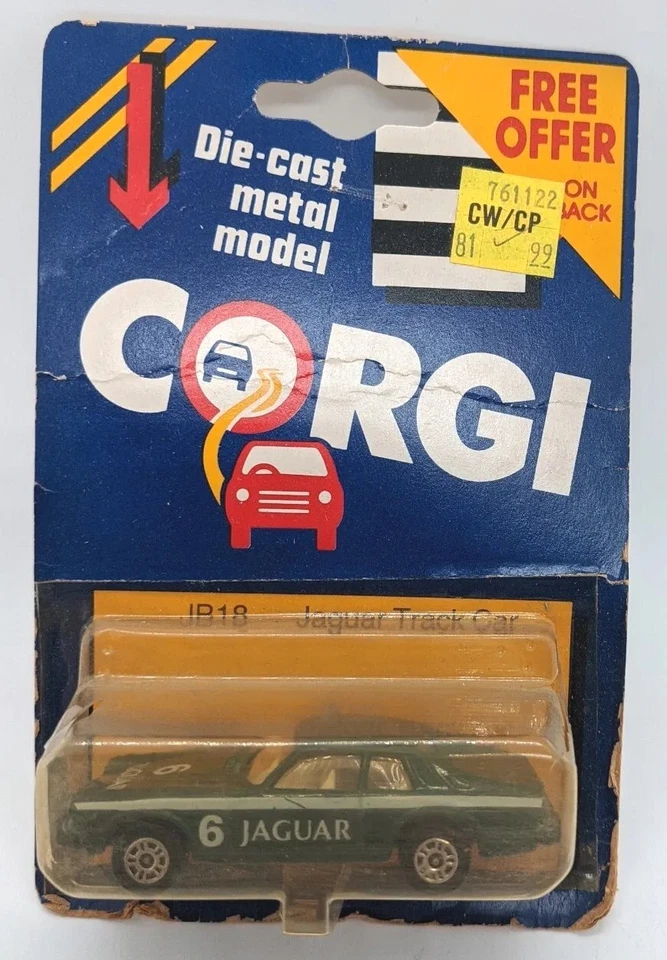 Vintage 1984 Corgi Jaguar XJ-S Green Track Car Diecast Made In Great Britain - Image 1 of 4