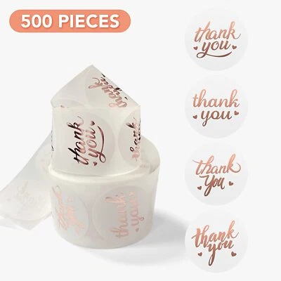 500Pcs 1.5" Thank You Stickers Thank You For Supporting Small Business Labels US - Image 1 of 4