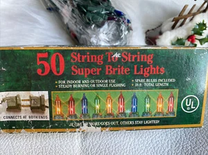 New Vintage Indoor Outdoor Christmas Multi Color Steady Or Single Flashing - Picture 1 of 4