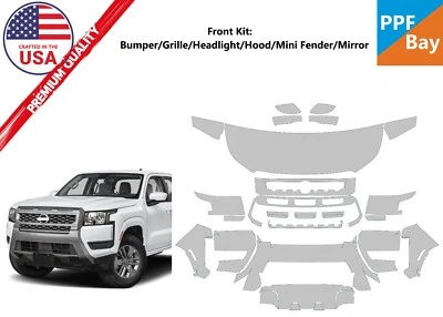 适用于日产 Frontier S/SL/SV 2025 前漆保护膜 PreCutKit PPF — 第 1/4 张图片
