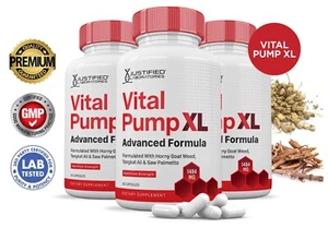 VItal Pump XL for Men Advanced Formula 1484MG Pills Vitamin Supplement 3 Pack - Picture 1 of 6