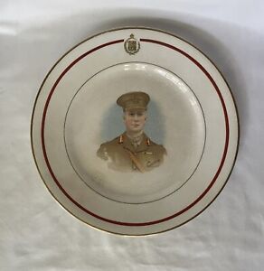 Rare Canada Wwi General Sir Arthur William Currie Plate by Sebring Pottery