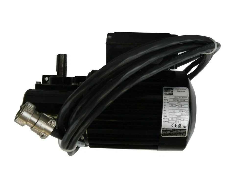 BODINE 42R5BFPP-5N RIGHT ANGLE MOTOR - 1/4 HP, 230V, 67LB/IN TOR W/3 METER CABLE - Image 1 of 4