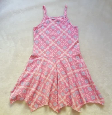 Vestido para el sol BABY B LULU "English Tea" rosa con dobladillo 5 pañuelos playa Foto 1 de 3