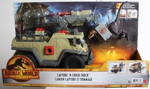 Mattel Jurassic World Dominion Capture N Crush Truck & Velociraptor - Picture 1 of 5