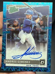  2020 Donruss Optic Baseball Andres Gimenez Teal Velocity Prizm AUTO (07/35)  - Picture 1 of 6