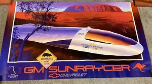 Vintage 1987 Poster GM Sunraycer Chevrolet  World Solar Challenge,Darwin,Adelaid - Picture 1 of 6