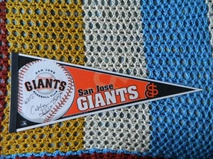 San Jose Giants Buster Posey Sergio Romo signierter Wimpel - Bild 1 von 9