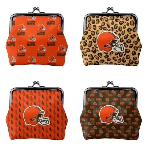 Cleveland Browns Fans Mini Coin Purse Change Purse Coin Bag Women's Wallet Cover