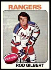 1975-76 Topps Hockey Card Rod Gilbert New York Rangers #225