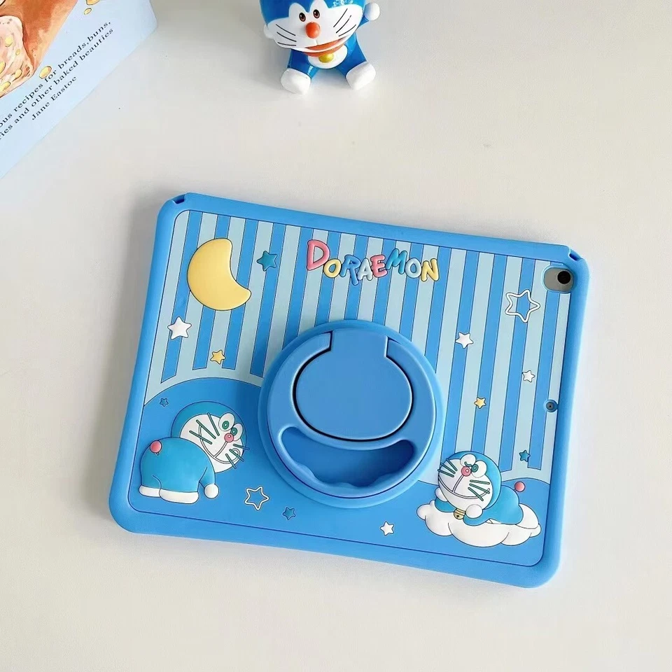 NEW Doraemon Silicone Handle Kid Case Cover For iPad Air Pro 11 inch M2 M4 2024 - Image 1 of 4