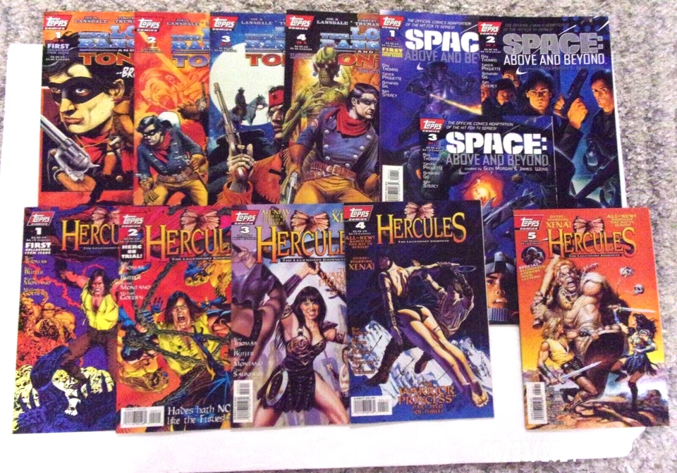 3 TOPPS COMP. 迷你系列近乎完好 -- 独行侠,上面的空间 + 超越,HERCULES 12 BKS — 第 1/1 张图片