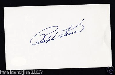 Ralph Kiner Autographed 3x5 Index Card SGC COA - Image 1 of 2