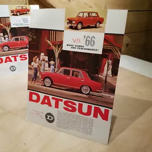 Datsun New '66 411 Sedan Nissan Motor Corp. Sales Brochure Leaflet - Swanky Barn - Picture 1 of 12