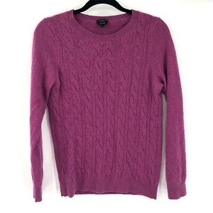 Maglione girocollo TALBOTS maglia cavo cashmere pullover L bacca fucsia primavera - Foto 1 di 7