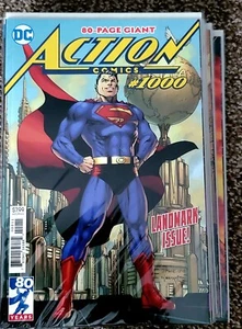 LOTE DE 9 CÓMICS DE ACCIÓN #1000 SUPERMAN: CUBIERTA A, VARIANTES 1930-2000 CASI NUEVO - Imagen 1 de 10