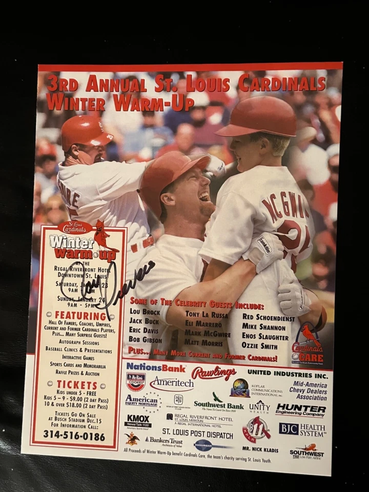 St Louis Cardinals 1999 Winter Warmup Program - Roy Sievers autograph - Image 1 of 1