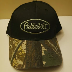 Peterbilt Mütze Kappe Herren schwarz tarnfarben Strapback Nissin LKW All State Logo EUC - Bild 1 von 10